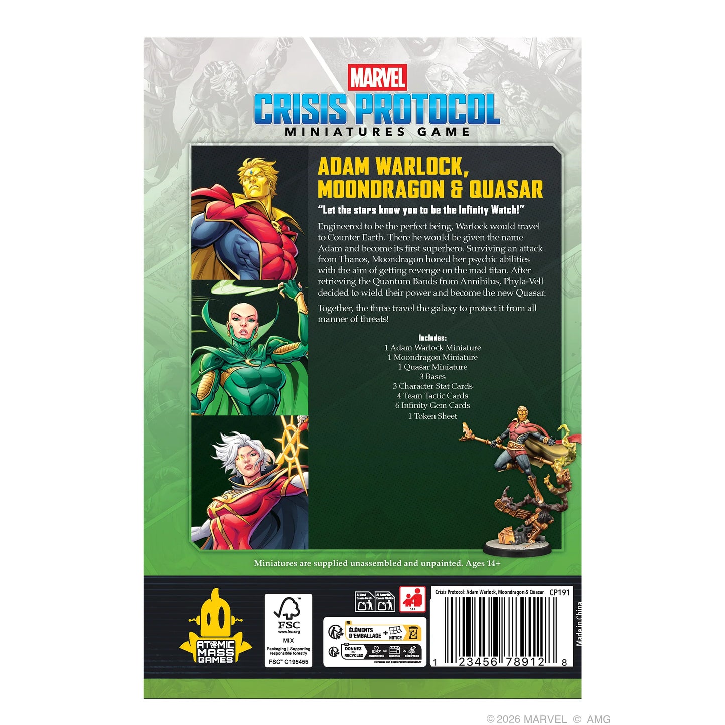 Marvel: Crisis Protocol - Adam Warlock, Moondragon & Quasar Character Pack