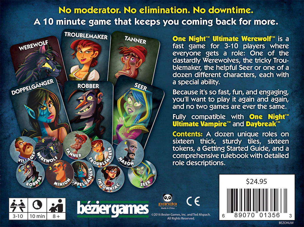 One Night Ultimate Werewolf Card Game