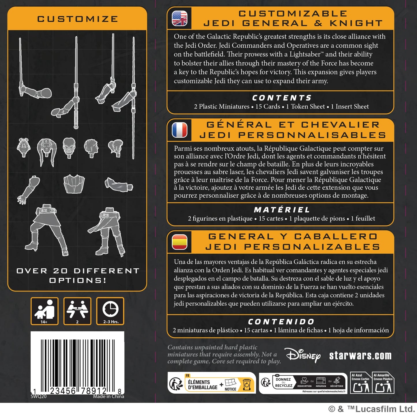 Star Wars Legion: Customizable Jedi General & Knight Character Expansion