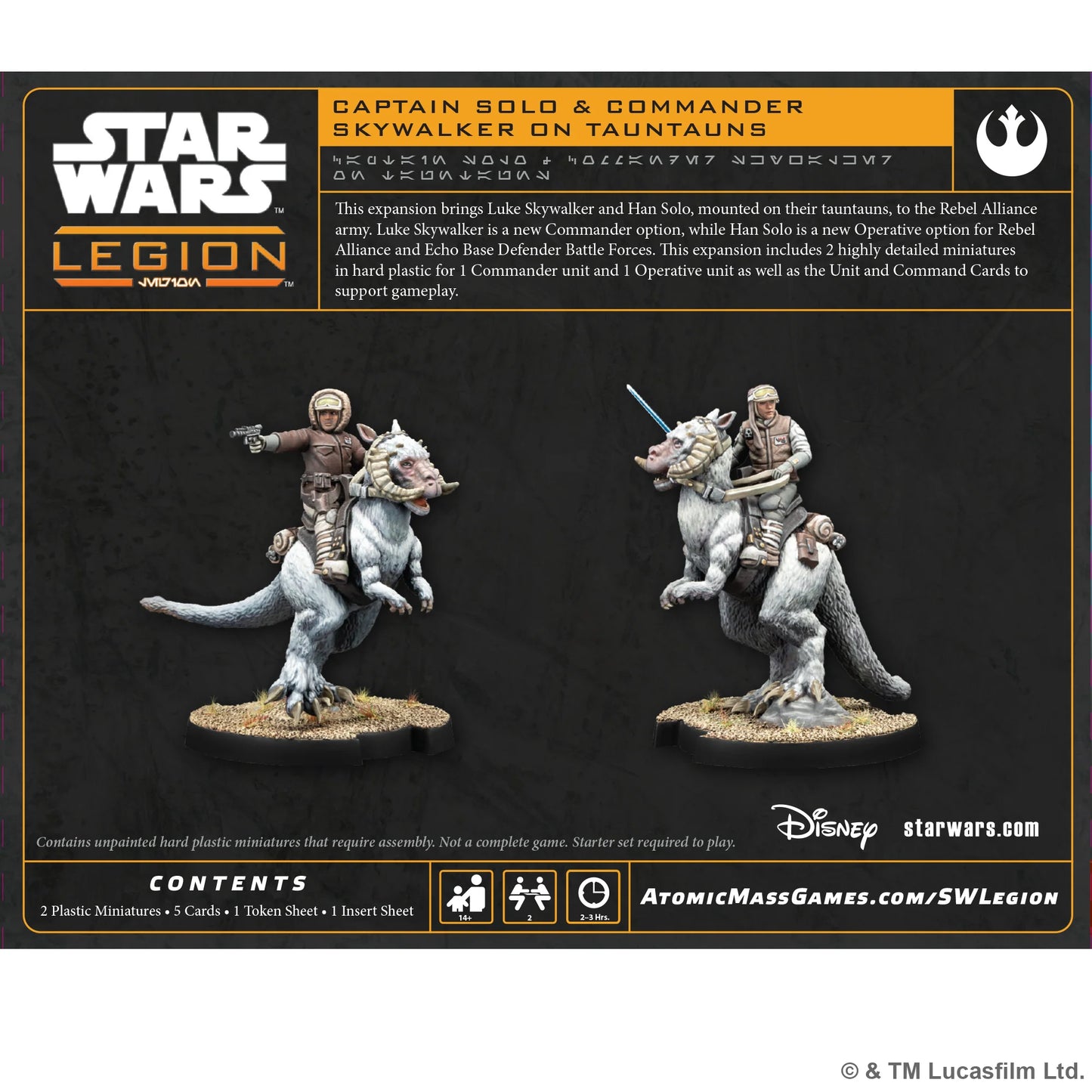Star Wars Legion: Captain Solo & Commander Skywalker on Tauntauns Expansion