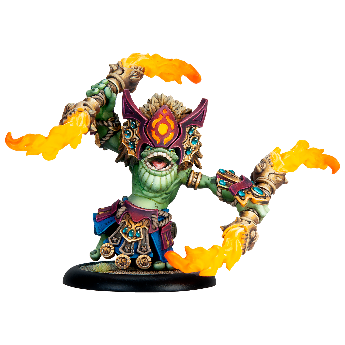 Warmachine: Southern Kriels Fire Tongue Warriors Command Cadre