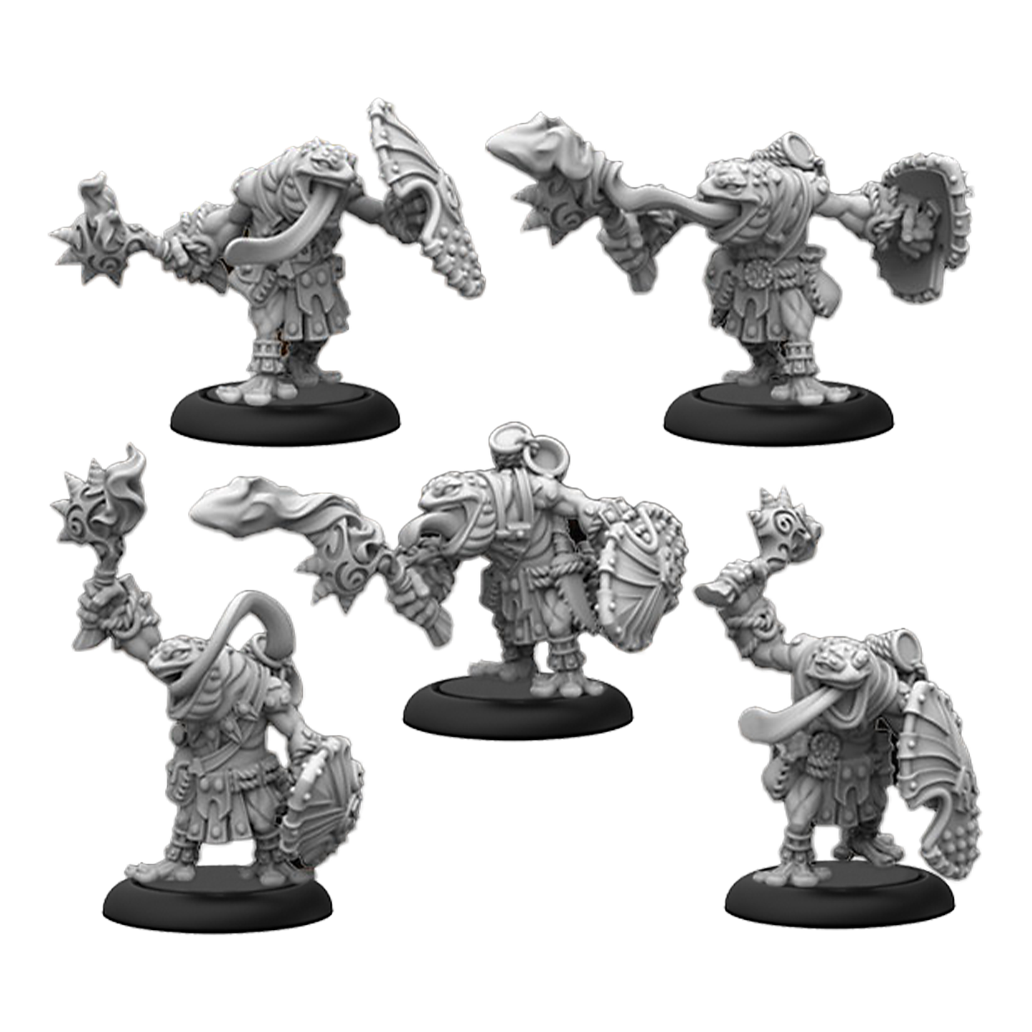 Warmachine: Southern Kriels Fire Tongue Warriors Command Cadre